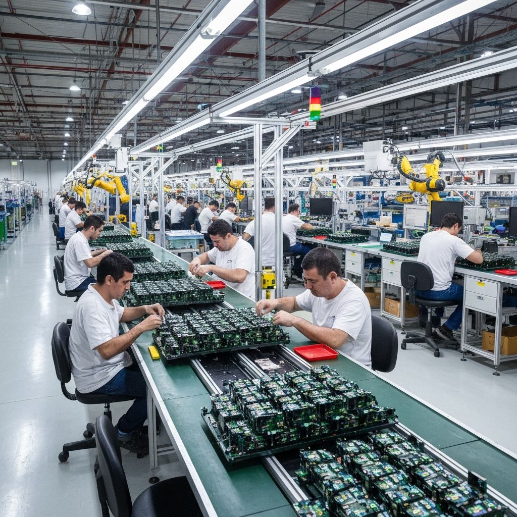 Instalación de manufactura electrónica en Argentina